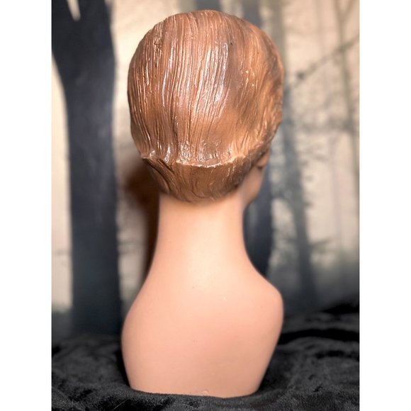 Antique 40s 50s Female Mannequin Head Bust Vintage Woman Hat Jewelry Scarf - Picture 5 of 9